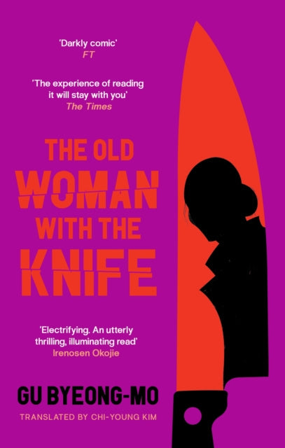 The Old Woman With the Knife book cover featuring a silhouette of a woman and a knife.