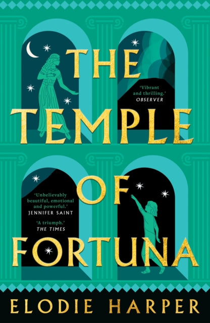 The Temple of Fortuna book cover with gold lettering and teal accents.