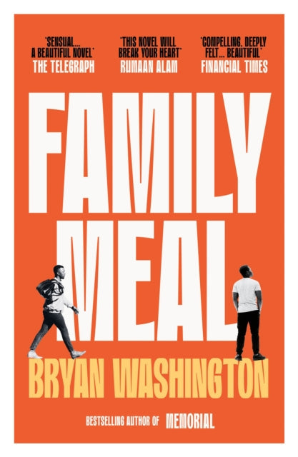 Family Meal book cover with orange background and white text.