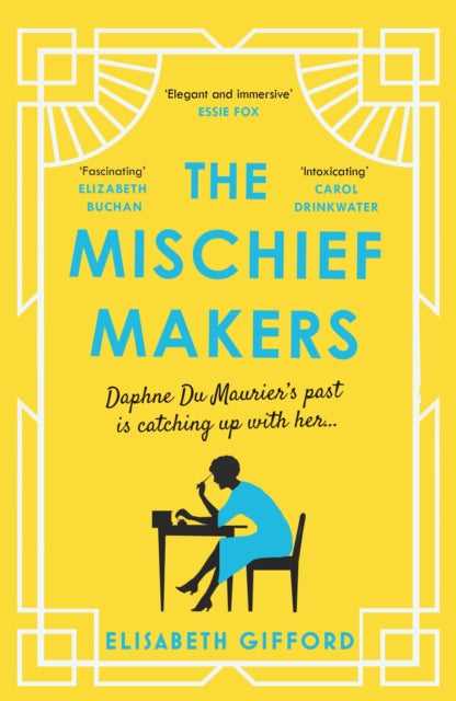 The Mischief Makers book cover with yellow background and blue text.