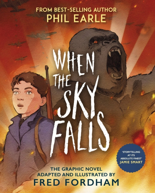 When the Sky Falls graphic novel cover featuring a boy and a gorilla.