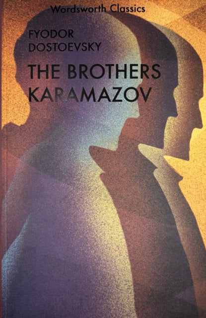 The Brothers Karamazov book cover with three silhouetted heads.