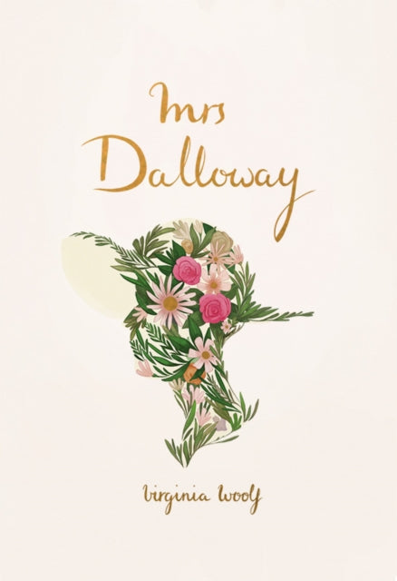 Book cover for Mrs Dalloway by Virginia Woolf with floral illustration.