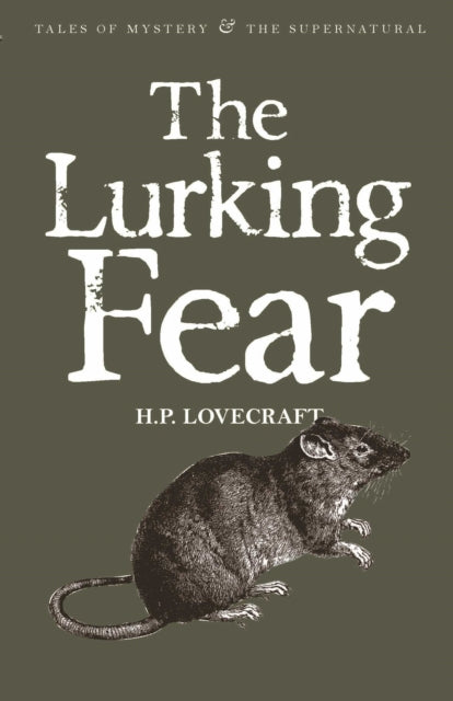 The Lurking Fear book cover with a rat illustration and H.P. Lovecraft's name.