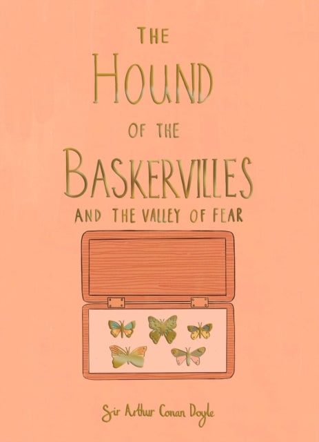 Book cover for The Hound of the Baskervilles & The Valley of Fear with butterflies.