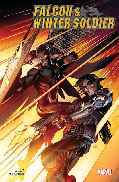Falcon and Winter Soldier comic cover with characters in action.