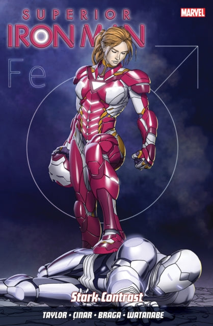 Superior Iron Man Vol. 2: Stark Contrast comic book cover featuring a female Iron Man.