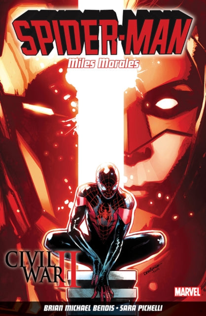 Spider-Man Miles Morales Civil War II comic book cover art.