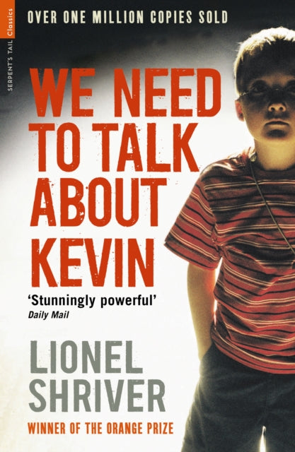 Book cover for "We Need to Talk About Kevin" by Lionel Shriver.