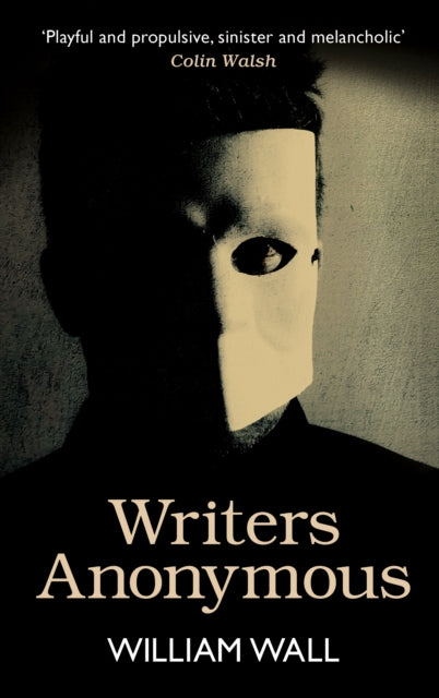 Book cover for "Writers Anonymous" featuring a person in a mask.