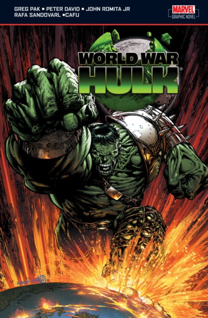World War Hulk graphic novel cover featuring the Hulk smashing the Earth.
