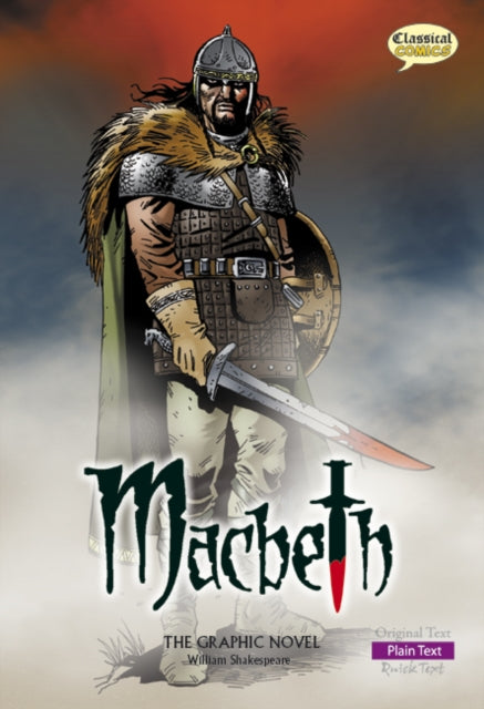 Macbeth The Graphic Novel with a warrior and sword.