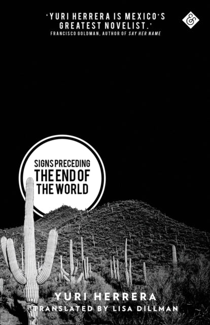 Signs Preceding the End of the World book cover with desert landscape.