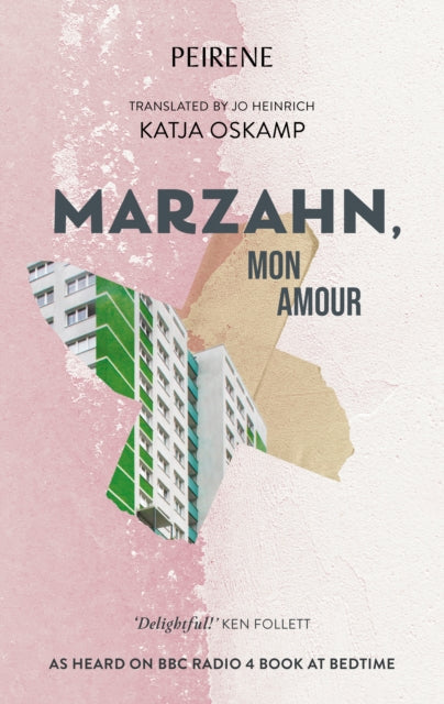 Marzahn, Mon Amour book cover with abstract collage and building imagery.
