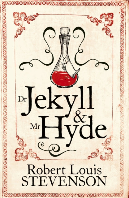 Dr Jekyll and Mr Hyde book cover with a potion bottle illustration.