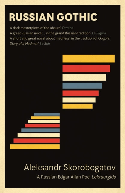 Russian Gothic book cover with abstract colored bars and quotes.