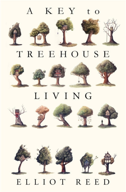 A Key to Treehouse Living book cover with illustrations of various treehouses.