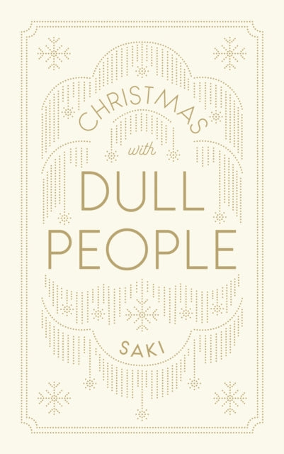 Christmas with Dull People book cover with gold lettering and snowflake designs.
