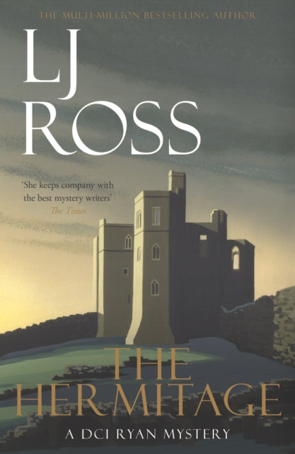 The Hermitage: A DCI Ryan Mystery book cover featuring a castle.