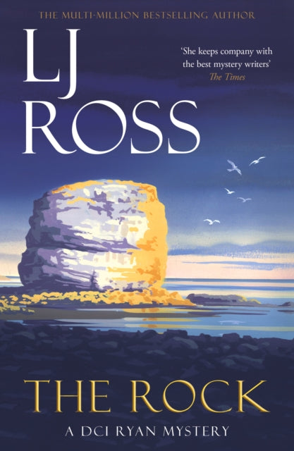 The Rock: A DCI Ryan Mystery book cover featuring a rock formation by the sea.