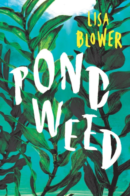 Pondweed book cover with green aquatic plants and white text.