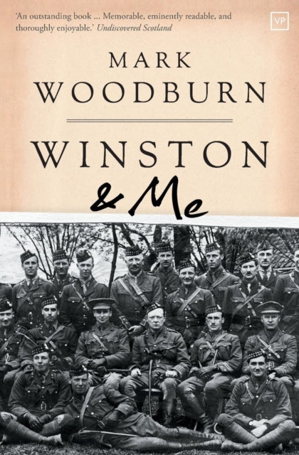 Winston and Me book cover with a quote and a photo of soldiers.