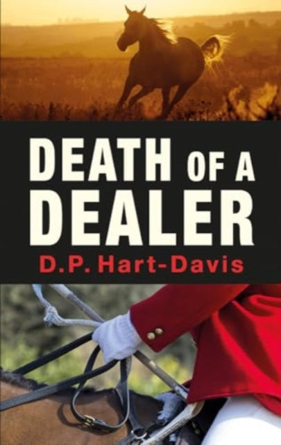 Book cover for Death of a Dealer featuring a horse and text.
