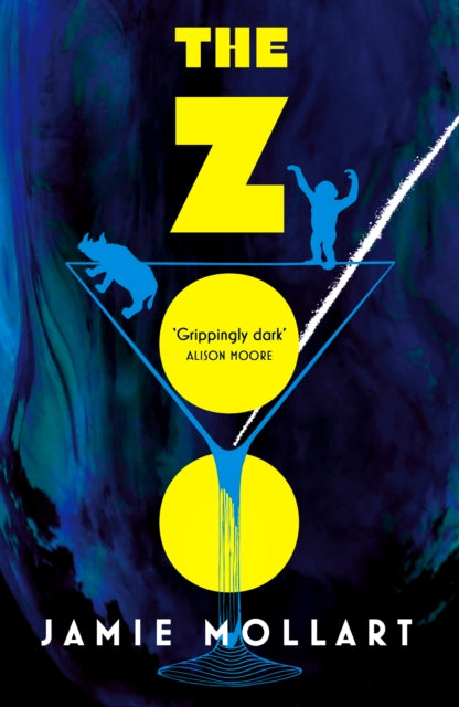 The Zoo book cover with yellow text and blue martini glass.