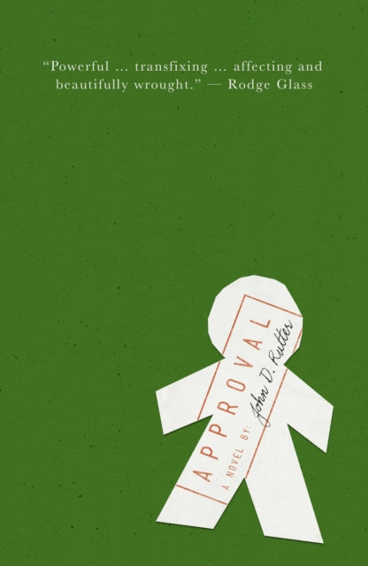 Book cover for "Approval" by John D. Rutter, featuring a paper doll with a stamp.