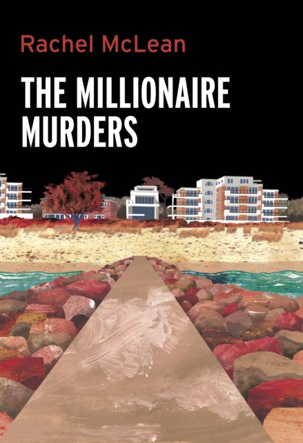 The Millionaire Murders book cover with a beach and apartment buildings.