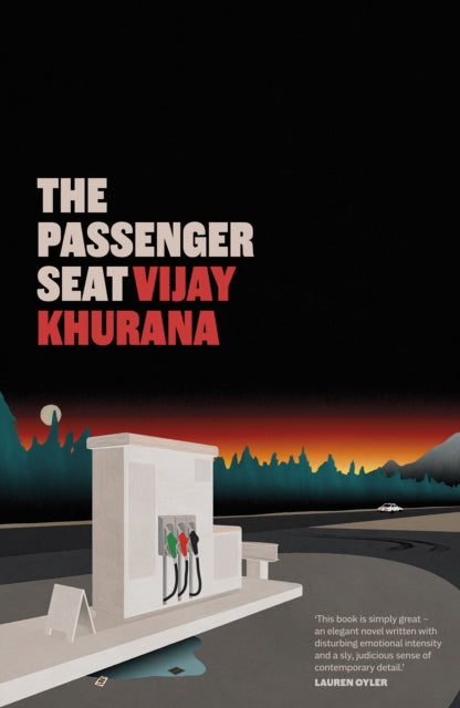 The Passenger Seat book cover with a gas station and a car.