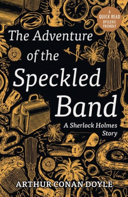 The Adventure of the Speckled Band book cover with illustrations.