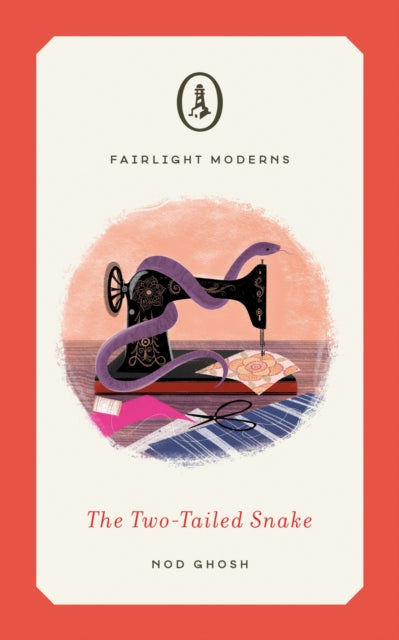 The Two-Tailed Snake book cover featuring a sewing machine and a snake.