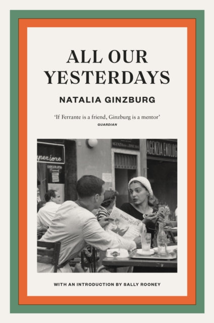All Our Yesterdays book cover with a black and white photo of people at a cafe.