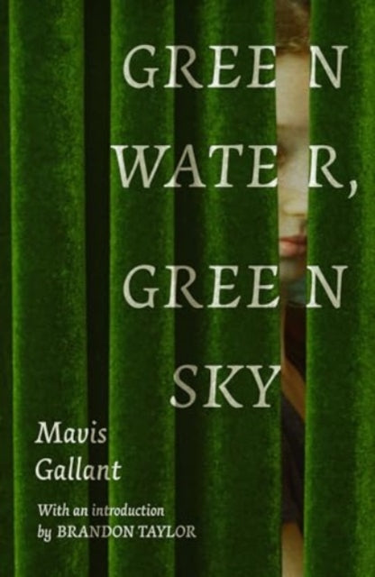 Green Water, Green Sky book cover with a person peeking through green curtains.