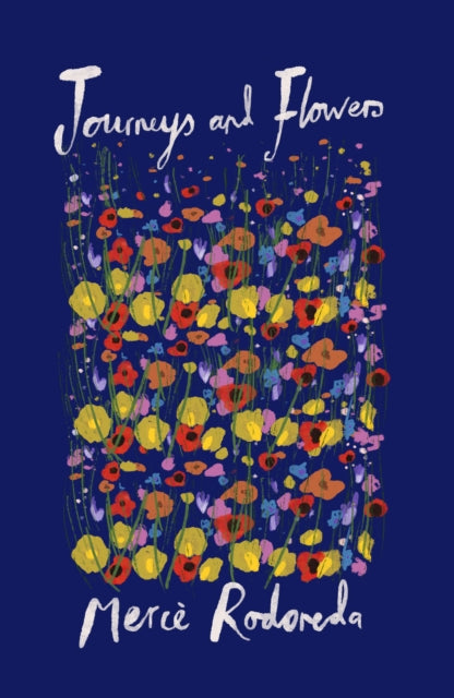 Journeys and Flowers book cover with colorful flowers and white text.