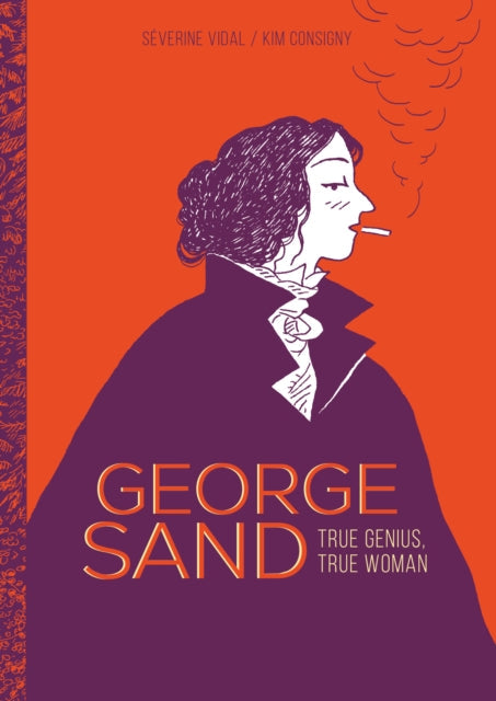 Graphic novel cover of George Sand with text.