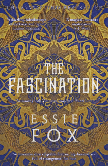 The Fascination by Essie Fox book cover with ornate gold and blue design.