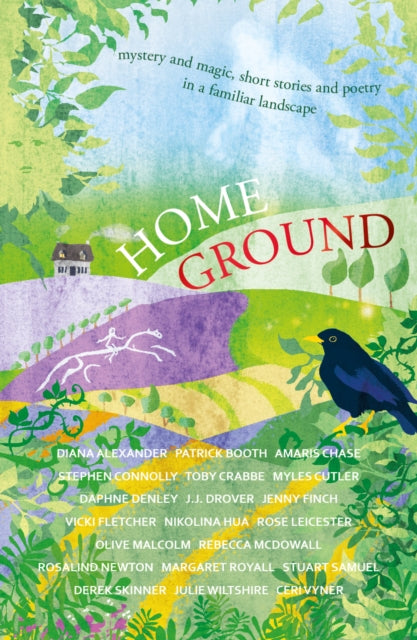 A book cover titled Home Ground featuring a landscape illustration with a bird.