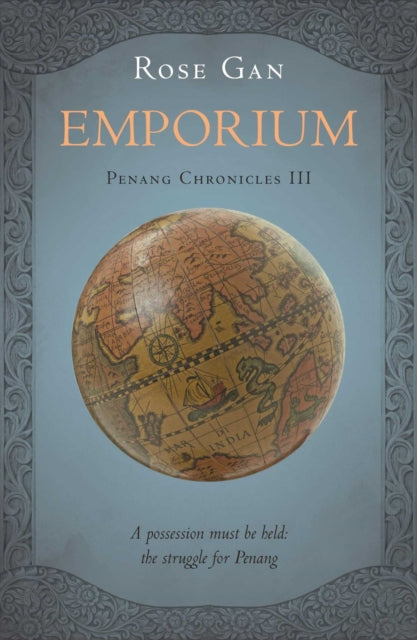 Book cover for Emporium, featuring a globe and text.