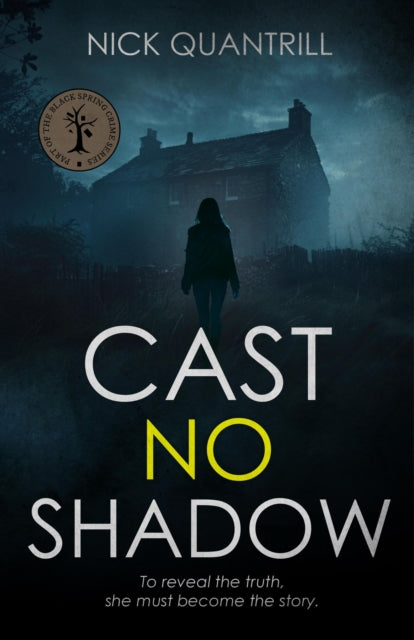 Cast No Shadow book cover featuring a shadowy house and figure.