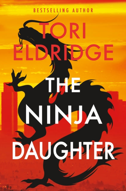 The Ninja Daughter book cover features a black dragon silhouette against an orange sky.