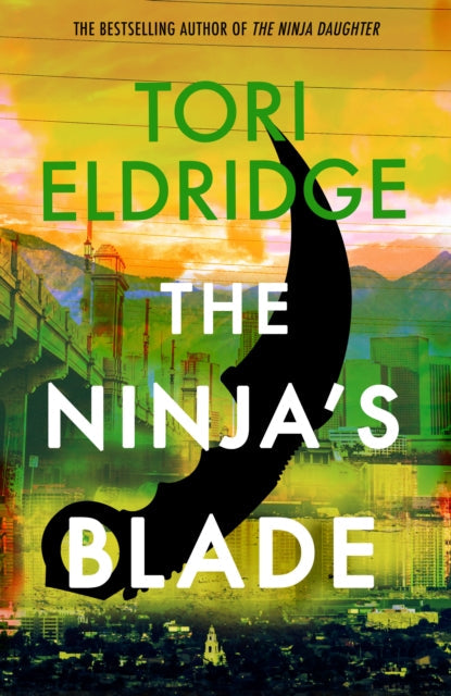 The Ninja's Blade book cover featuring a silhouette of a ninja blade over a city skyline.