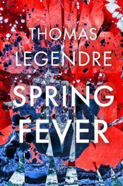 Spring Fever book cover with abstract red and blue art.