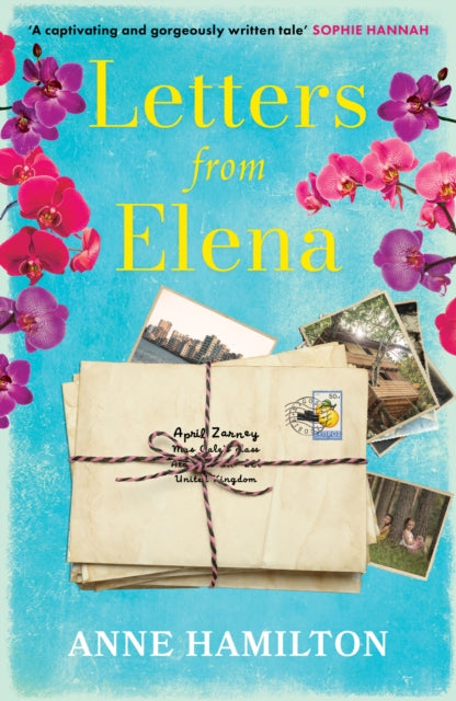 Letters From Elena book cover with orchids and letters.