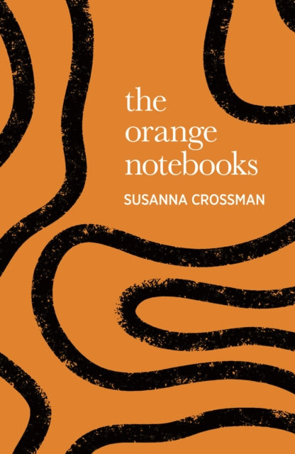 The Orange Notebooks book cover with abstract black lines on an orange background.