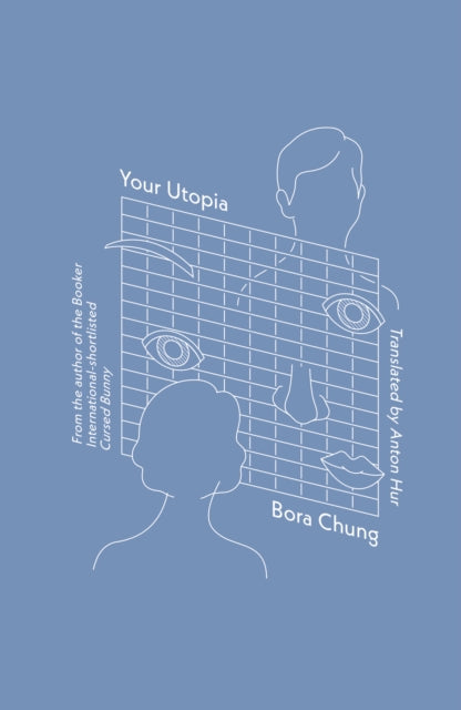 Your Utopia book cover with line art of faces and grid.