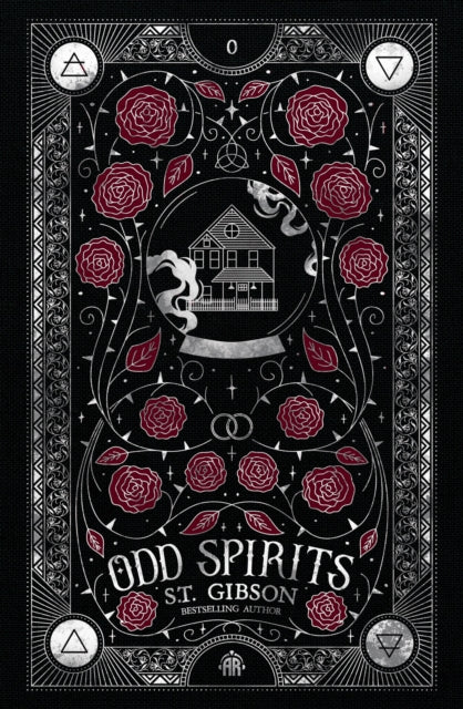 Book cover for Odd Spirits by S.T. Gibson with roses and a house in a snow globe.