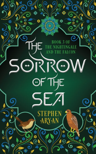 The Sorrow of the Sea book cover with ornate designs and birds.