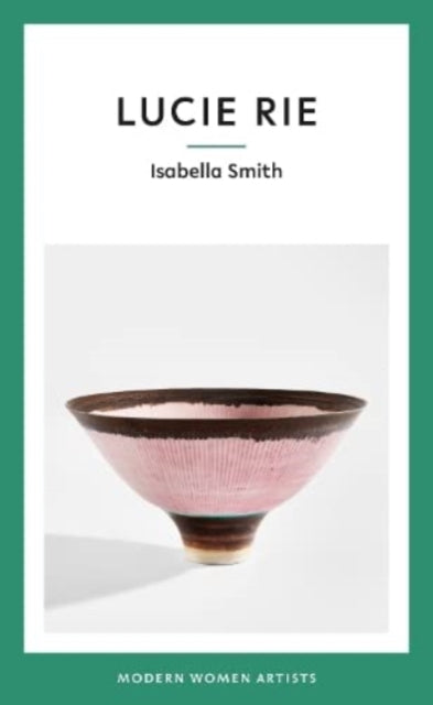Lucie Rie book cover with a pink ceramic bowl.
